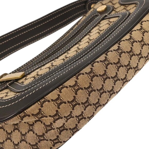 Celine Brown Canvas Macadam Handbag YS00/35 - Picture 4 of 10